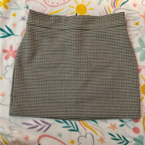 Mango‎ Monochrome Houndstooth A-Line Skirt - Picture 2 of 8